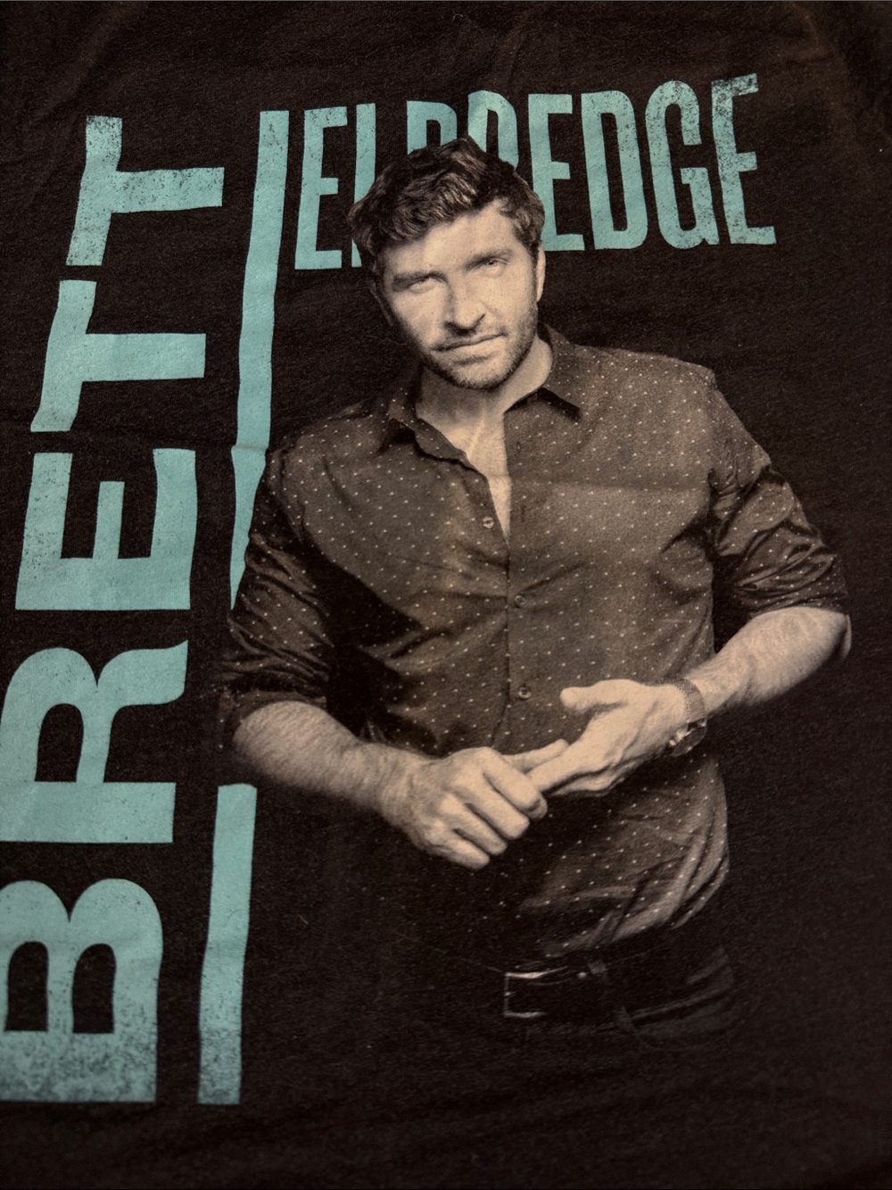 Bella Canvas Men’s Graphic Tee - Black with Teal Print